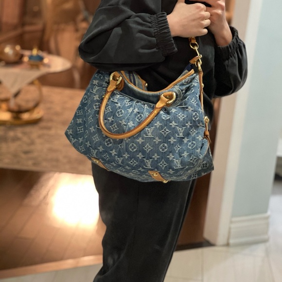 SOLD-Louis Vuitton vintage denim bag - Picture 11 of 12